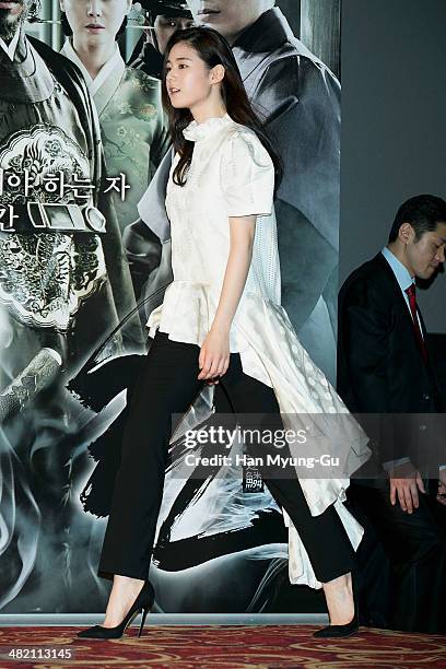 South Korean actress Jung Eun-Chae attends the "The Fatal Encounter" press conference on April 2, 2014 in Seoul, South Korea. The film will open on...