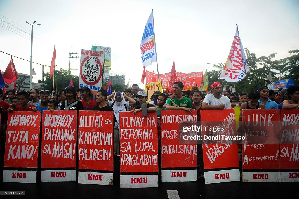 Protests Held In Manila In Response To Final SONA