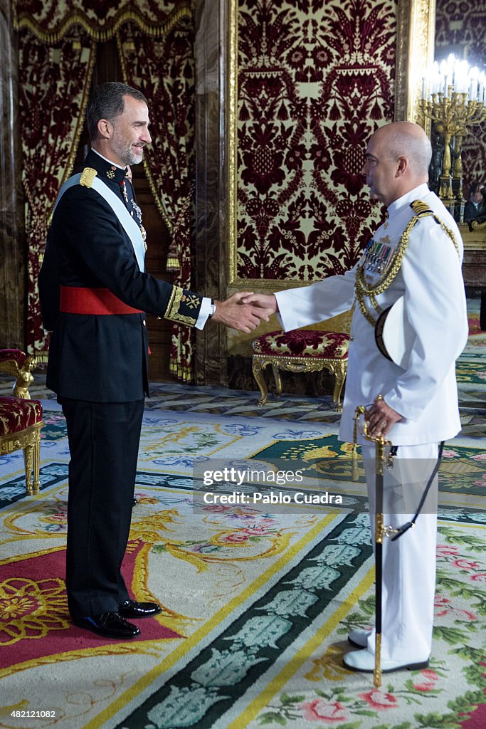 King Felipe VI Of Spain Receives New Ambassadors in Madrid