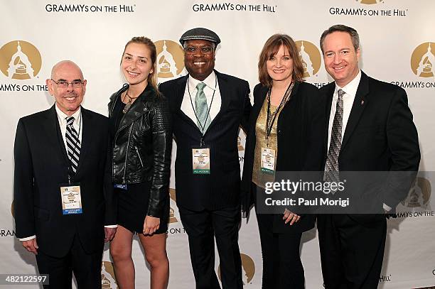 Chairman Henry A. Waxman, D-CA, Maya Abramson, Booker T, Chair of the National Recording Academy's Board of Trustees Christine Albert and Daryl...