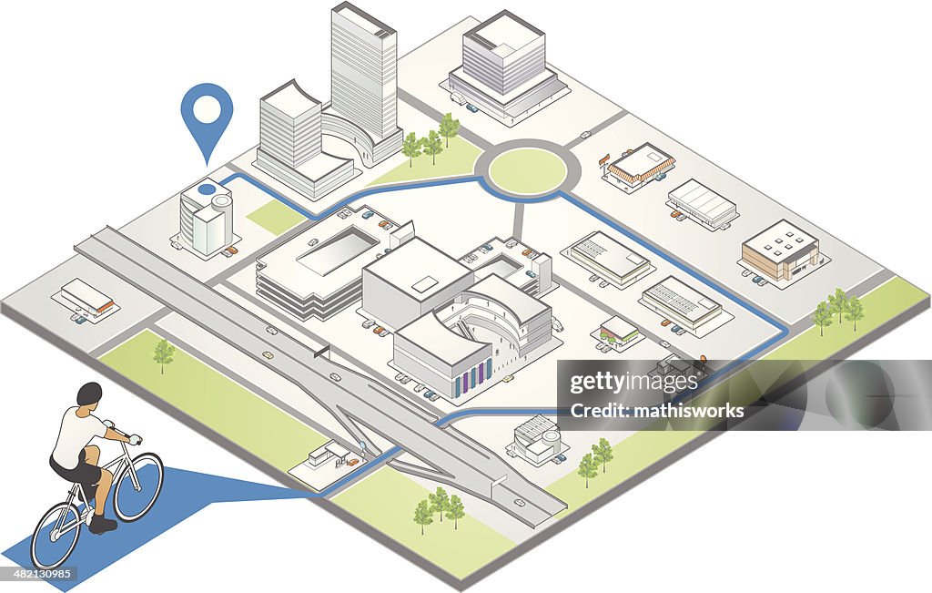 Bicycle Path Illustration