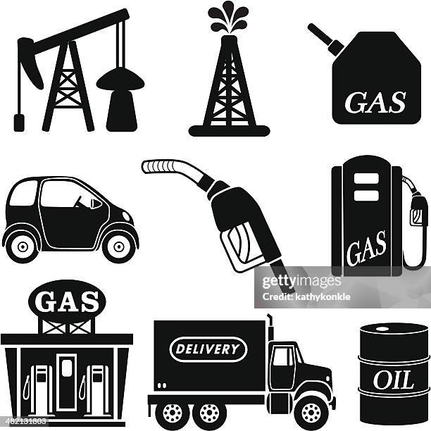 ilustrações de stock, clip art, desenhos animados e ícones de ícones da indústria de petróleo e de gás - lata de óleo