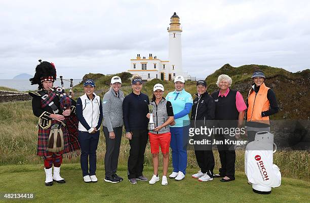 Piper Bryce McCulloch, Lydia Ko of New Zealand, Paula Creamer of of the United States, Charlie Hull of England, 2014 Champion Mo Martin of of the...