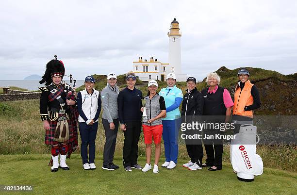 Piper Bryce McCulloch, Lydia Ko of New Zealand, Paula Creamer of of the United States, Charlie Hull of England, 2014 Champion Mo Martin of of the...