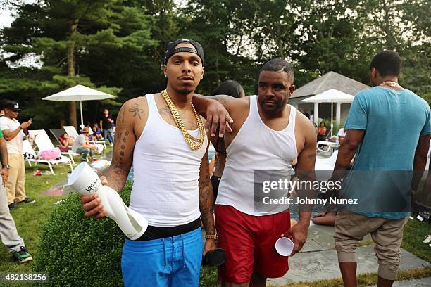 And AG attend The 10th Anniversary Celebration Of The Release Of Trey Songz's Debut Album "I Gotta Make It" at a private location on July 26 in East...