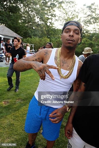 Attends The 10th Anniversary Celebration Of The Release Of Trey Songz's Debut Album "I Gotta Make It" at a private location on July 26 in East...