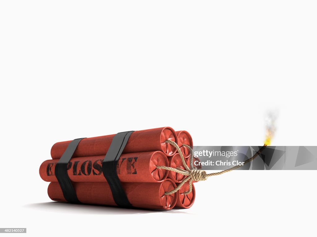 Lit bundle of dynamite
