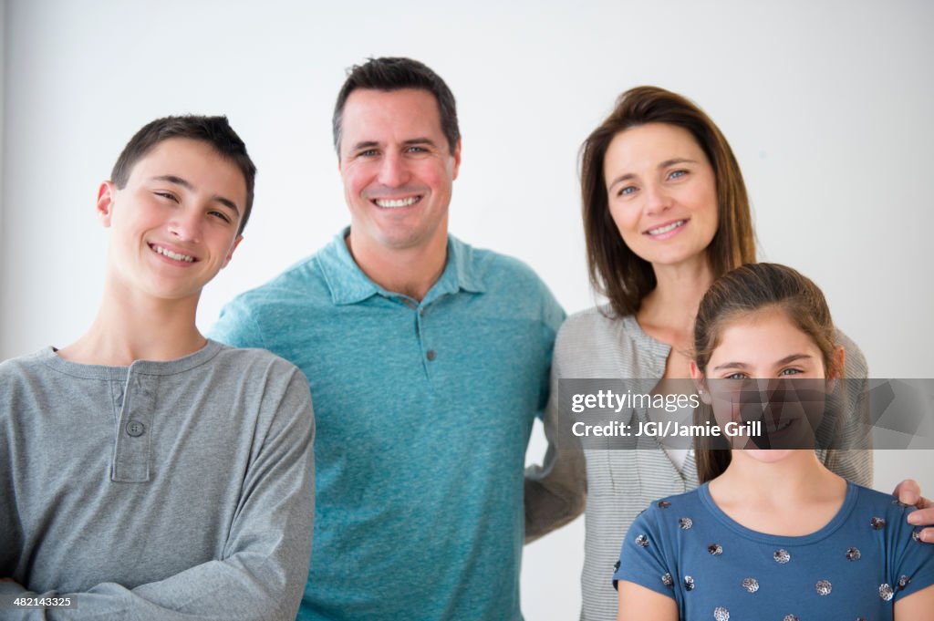 Portrait of smiling Caucasian family