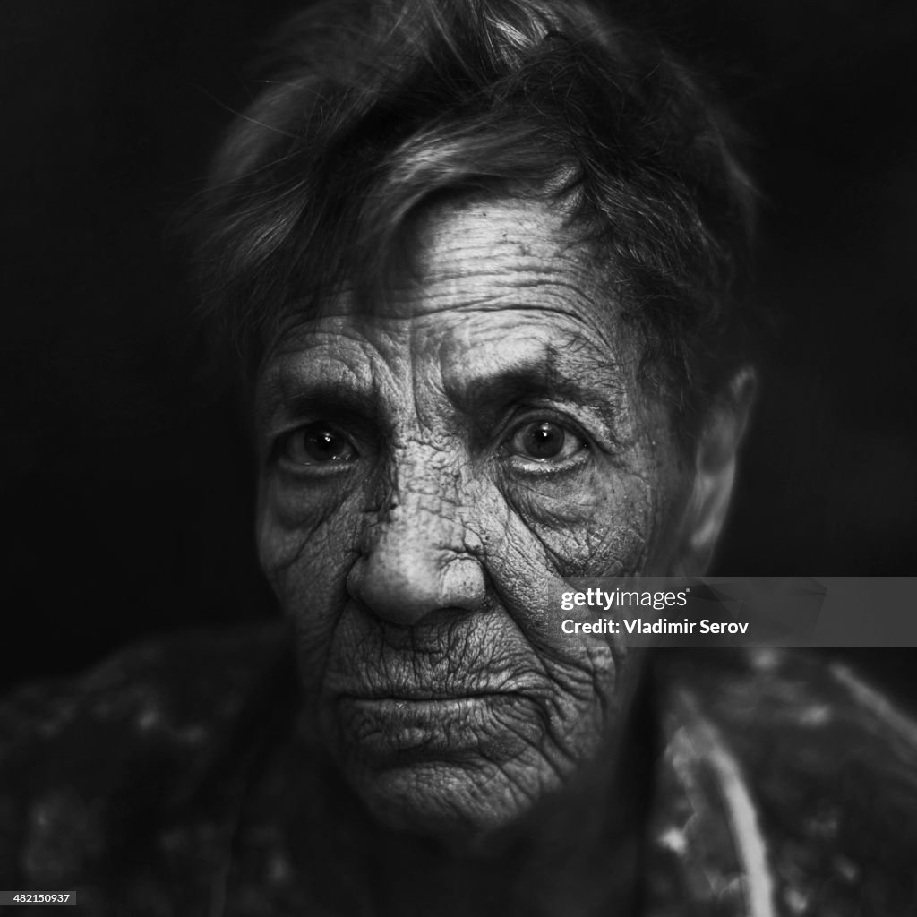 Close up of Senior Caucasian woman's face