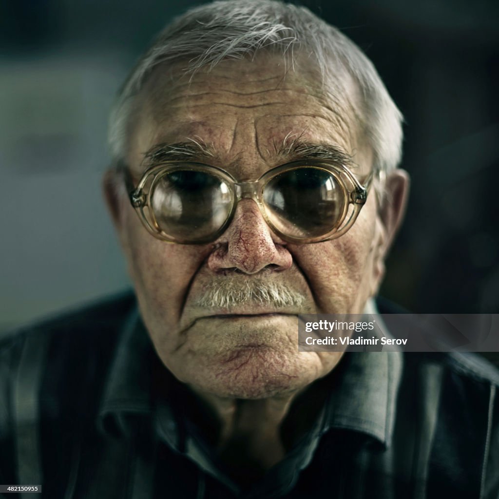 Close up of Senior Caucasian man's face