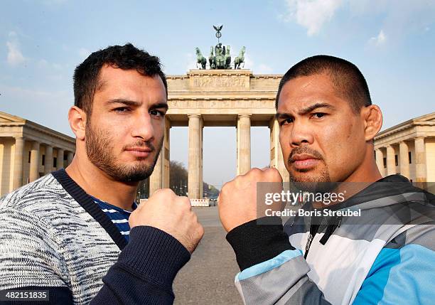 Opponents Mark Munozu 'The Filipino Wrecking Machine' and Gegard Mousasi 'The Dreamcatcher' face off ahead of the UFC Fight Night Berlin at...