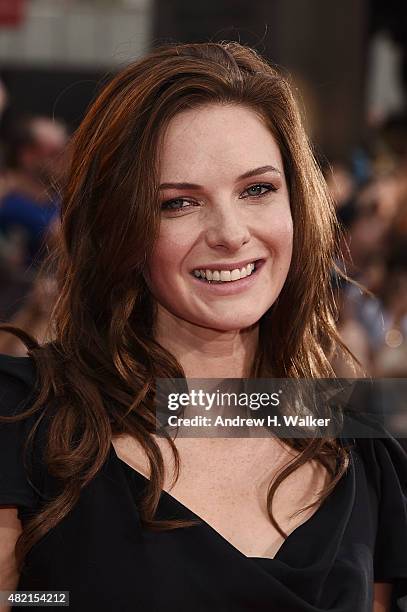 Actress Rebecca Ferguson attends the New York premiere of "Mission Impossible - Rogue Nation" at Duffy Square in Times Square on July 27, 2015 in New...