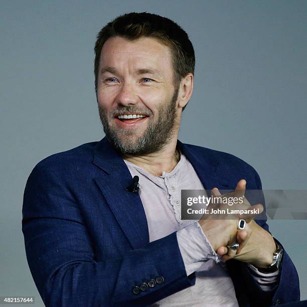 Joel Edgerton speaks during the meet the filmmaker series, "The Gift" at the Apple Store Soho on July 27, 2015 in New York City.