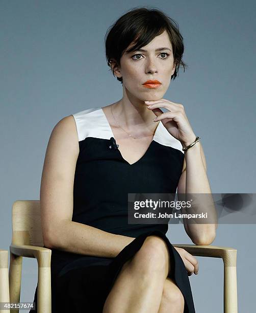 Rebecca Hall speaks during the meet the filmmaker series, "The Gift" at the Apple Store Soho on July 27, 2015 in New York City.