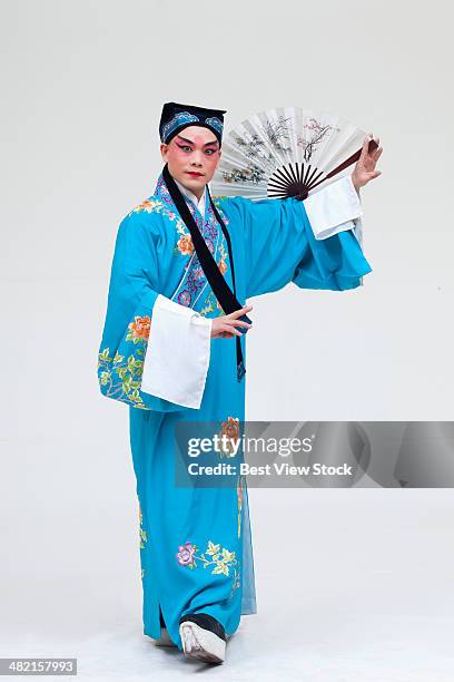 beijing opera actor dancing - chinese opera makeup stock pictures, royalty-free photos & images