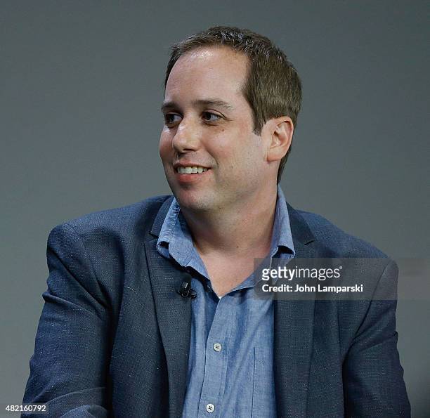 Kief Davidson speaks during meet the filmmaker series, "A Lego Brickumentary" at the Apple Store Soho on July 27, 2015 in New York City.
