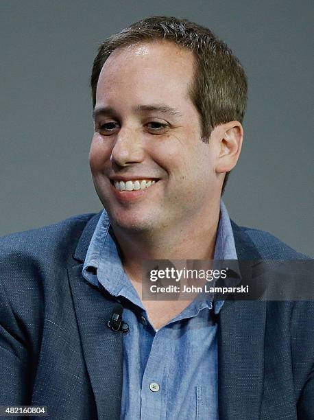 Kief Davidson speaks during meet the filmmaker series, "A Lego Brickumentary" at the Apple Store Soho on July 27, 2015 in New York City.