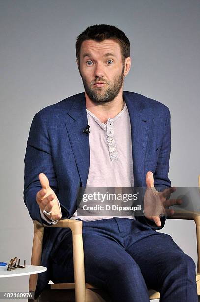 Joel Edgerton attends Meet the Filmmaker: Joel Edgerton and Rebecca Hall, "The Gift" at Apple Store Soho on July 27, 2015 in New York City.