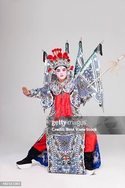 opera figures - chinese opera makeup stock pictures, royalty-free photos & images