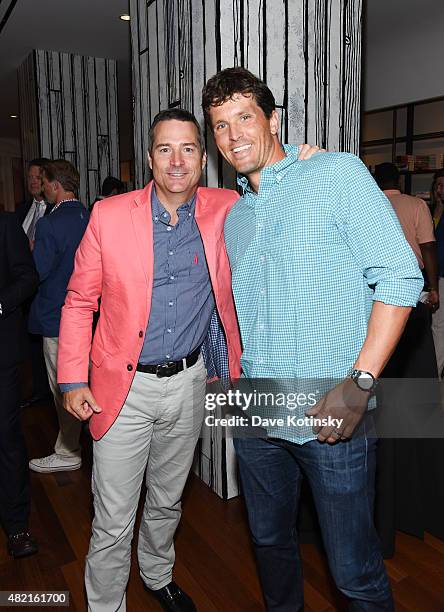 John O'Donnell, Founder of johnnie-O and Hunter Hillenmeyer attends the johnnie-O Mid-Summer Party on July 27, 2015 in New York City.