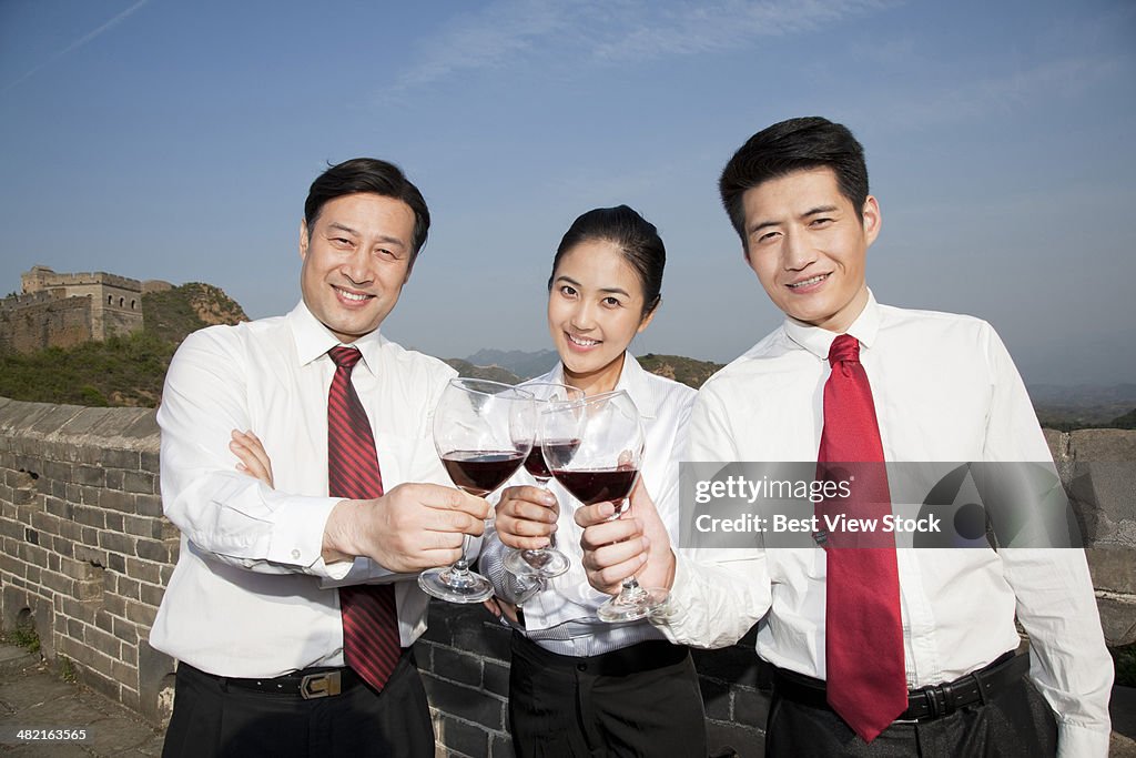 Business woman on the Great Wall