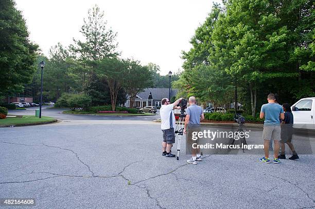 General view of atmosphere at Peachtree Christian Hospice after Bobbi Kristina Brown passing on July 27, 2015 in Duluth, Georgia.