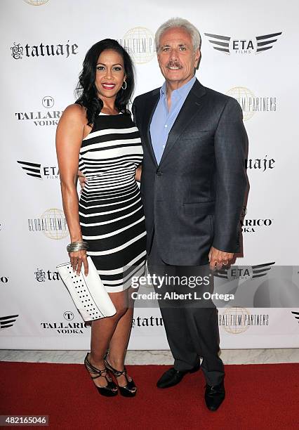 Cinthya Nurik and Marc Nurik arrive for the screening of "Blunt Force Trauma" held at CAA on July 20, 2015 in Century City, California.