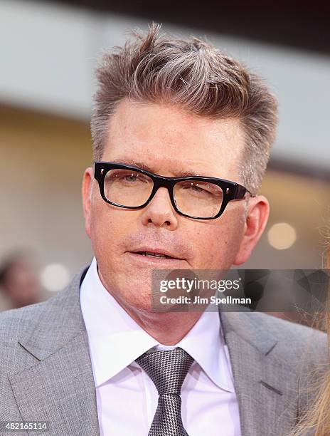 Director Christopher McQuarrie attends the "Mission Impossible: Rogue Nation" New York premiere at Times Square on July 27, 2015 in New York City.