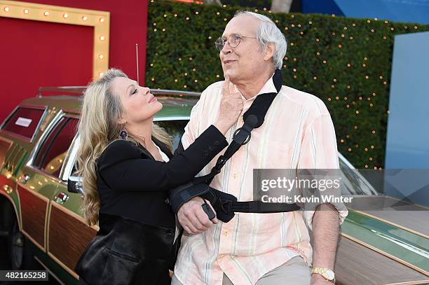 Actors Beverly D'Angelo and Chevy Chase attend the premiere of Warner Bros. Pictures "Vacation" at Regency Village Theatre on July 27, 2015 in...