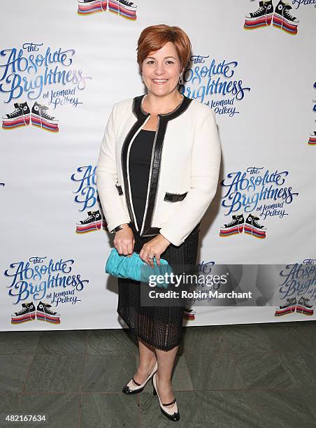 Christine Quinn attends "The Absolute Brightness Of Leonard Pelkey" Off Broadway Opening Night at The Westside Theatre on July 27, 2015 in New York...