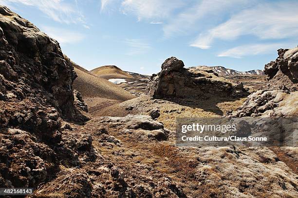 rock formations in rural landscape - buttress stock pictures, royalty-free photos & images