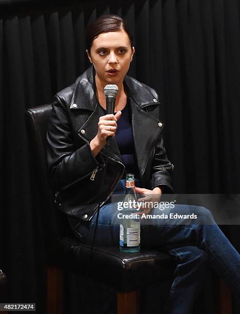 Actress Bel Powley attends the Los Angeles Times Indie Focus Screening of "The Diary Of A Teenage Girl" at the Sundance Sunset Cinema on July 27,...