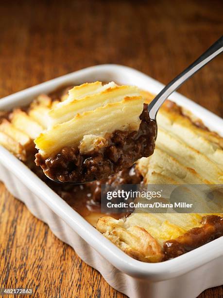 spoonful of cottage pie - hachis parmentier photos et images de collection