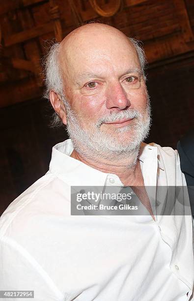 James Burrows poses backstage at the hit new musical "Hamilton" on Broadway at The Richard Rogers Theater on July 27, 2015 in New York City.