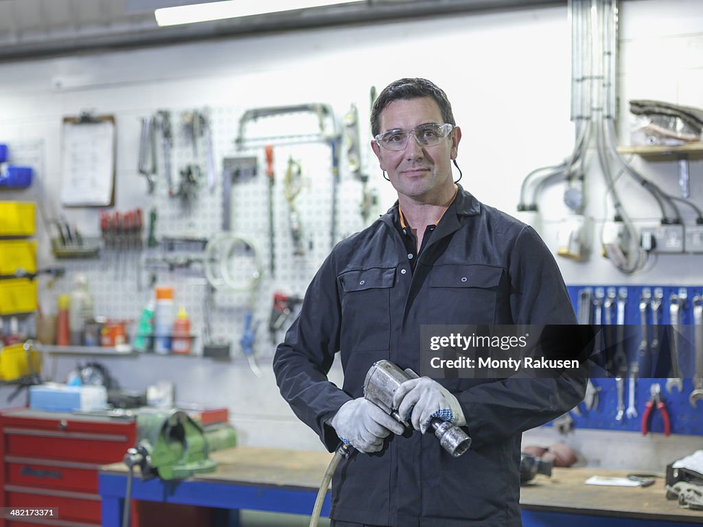 Portrait of engineer in engineering factory