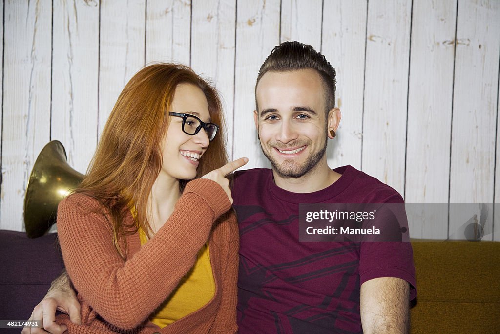 Candid portrait of young couple
