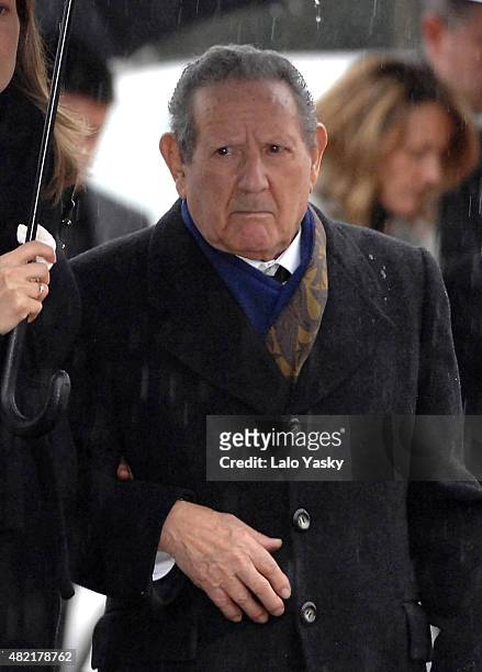 Francisco Rocasolano attends Erika Ortiz funeral at the Tres Cantos cemetery on February 8, 2007 in Madrid, Spain.