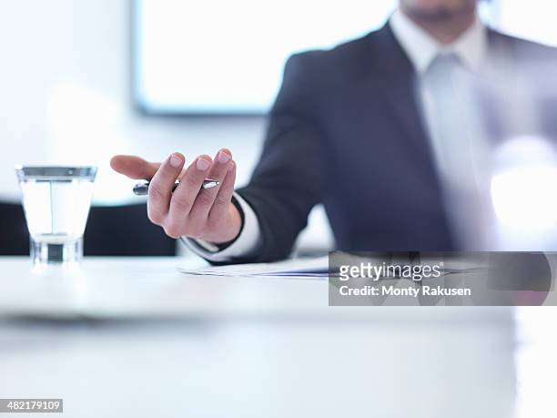 businessman in meeting, close up - south ruislip stock pictures, royalty-free photos & images