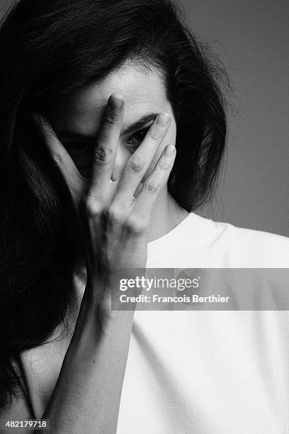 Actress Elisa Lasowski is photographed for Self Assignment on April 10, 2015 in Paris, France.