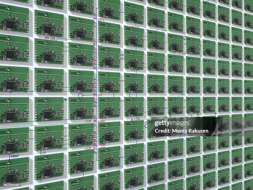 Close up of small circuit boards
