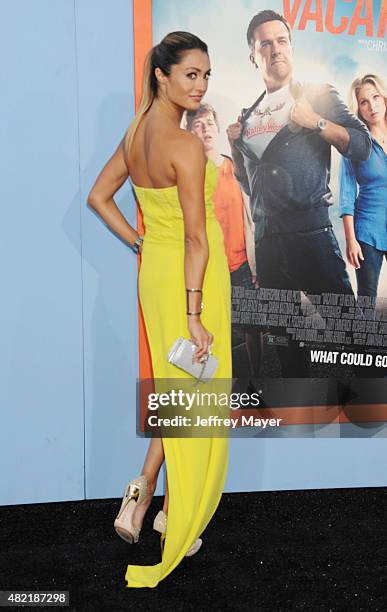 Personality/model Katie Cleary arrives at the Premiere Of Warner Bros. 'Vacation' at Regency Village Theatre on July 27, 2015 in Westwood, California.