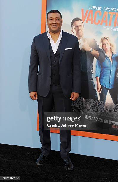 Actor Cedric Yarbrough arrives at the Premiere Of Warner Bros. 'Vacation' at Regency Village Theatre on July 27, 2015 in Westwood, California.