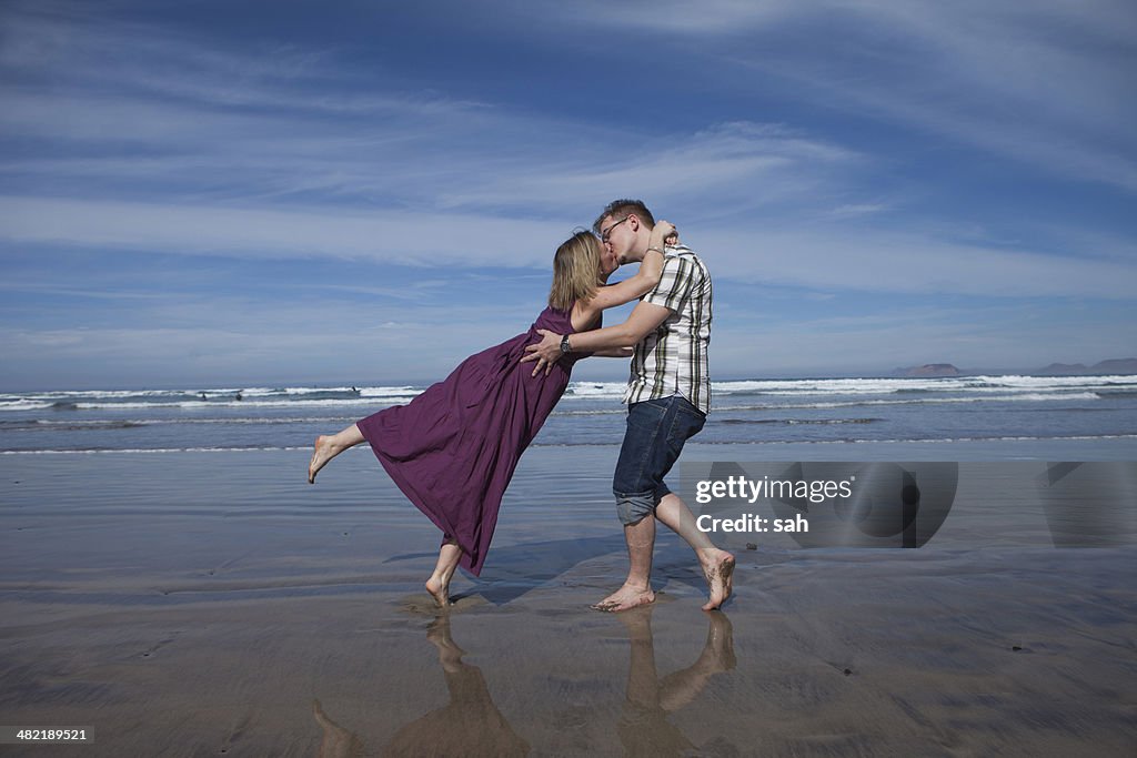 Couple at start of life's journey together