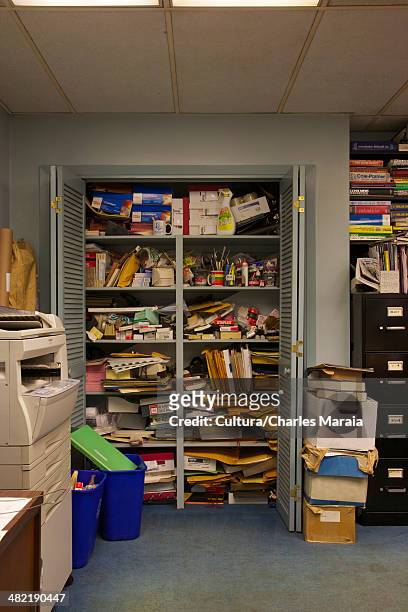disorganised supplies in an office - office supply stock pictures, royalty-free photos & images