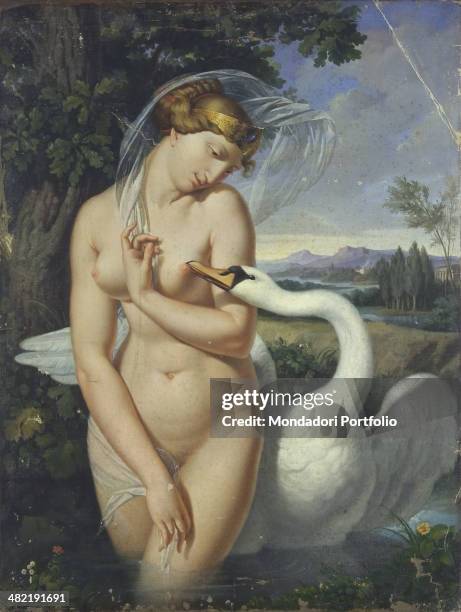 Italy, Lombardy, Milan, Brera Collection. Whole artwork view. Leda with the snow.