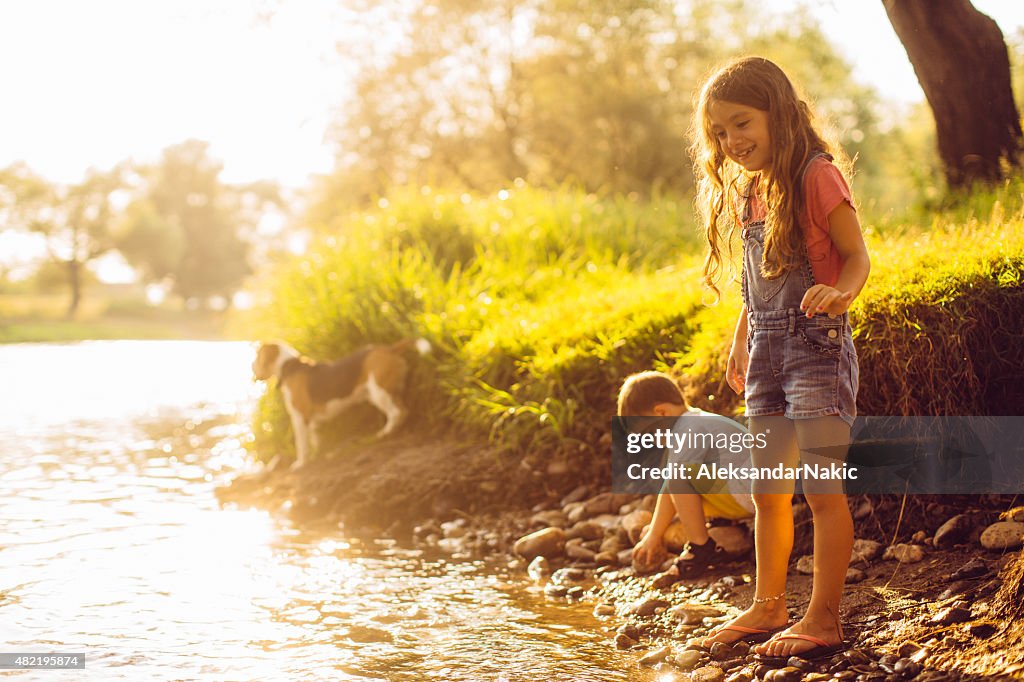 On the riverbank