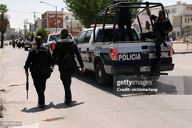 ciudad juarez, mexico, august, 2011 - mexican police stock pictures, royalty-free photos & images