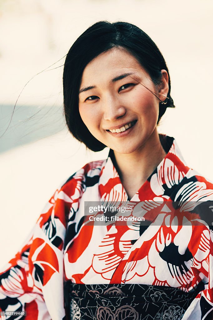 Portrait of beautiful japanese woman