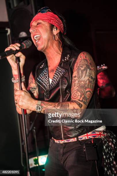Erobring ifølge Persona Diddi Kastenholt of Swedish hard rock band Bai Bang performing live... News  Photo - Getty Images