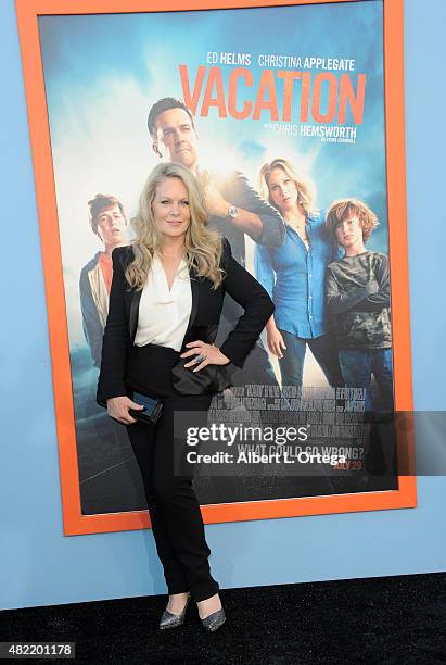 Actress Beverly D'Angelo arrives for the Premiere Of Warner Bros. Pictures' "Vacation" held at Regency Village Theatre on July 27, 2015 in Westwood,...